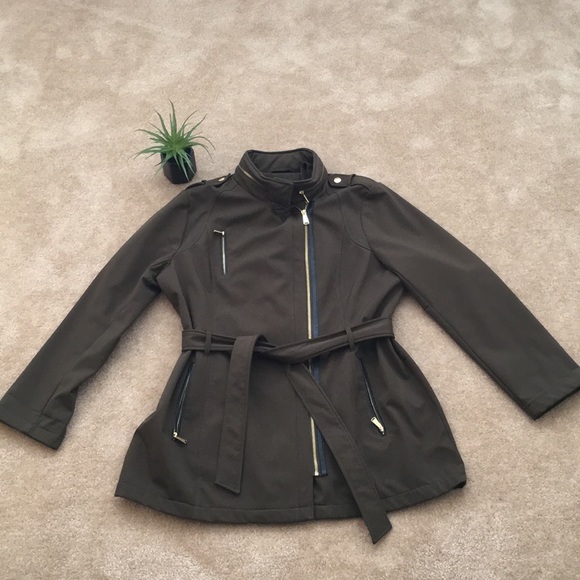 MICHAEL Michael Kors Jackets & Blazers - Michael Kors Dark Green Belted Coat